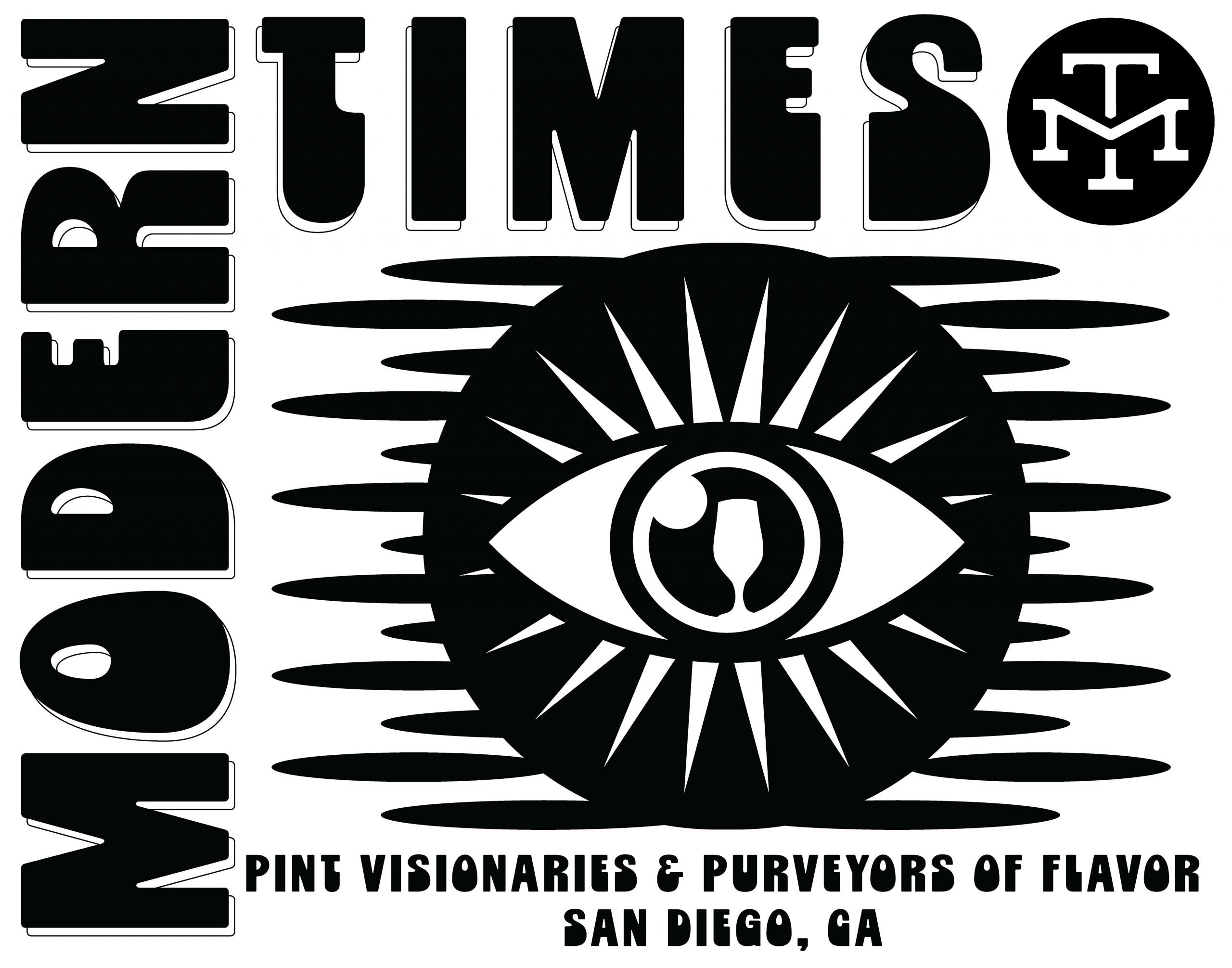 Modern Times Taproom Tote — outlined artwork