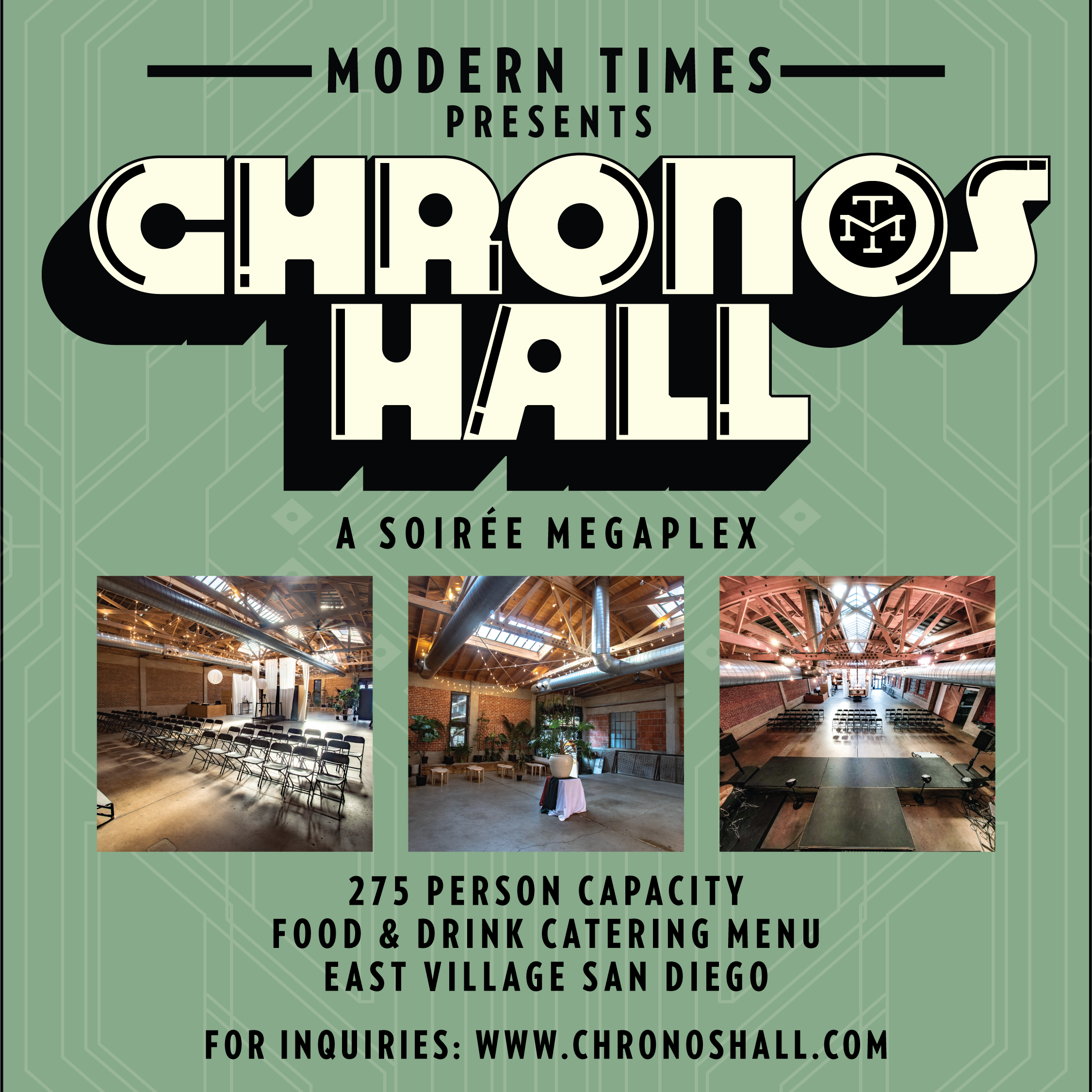 Chronos Hall — primary logo lockup