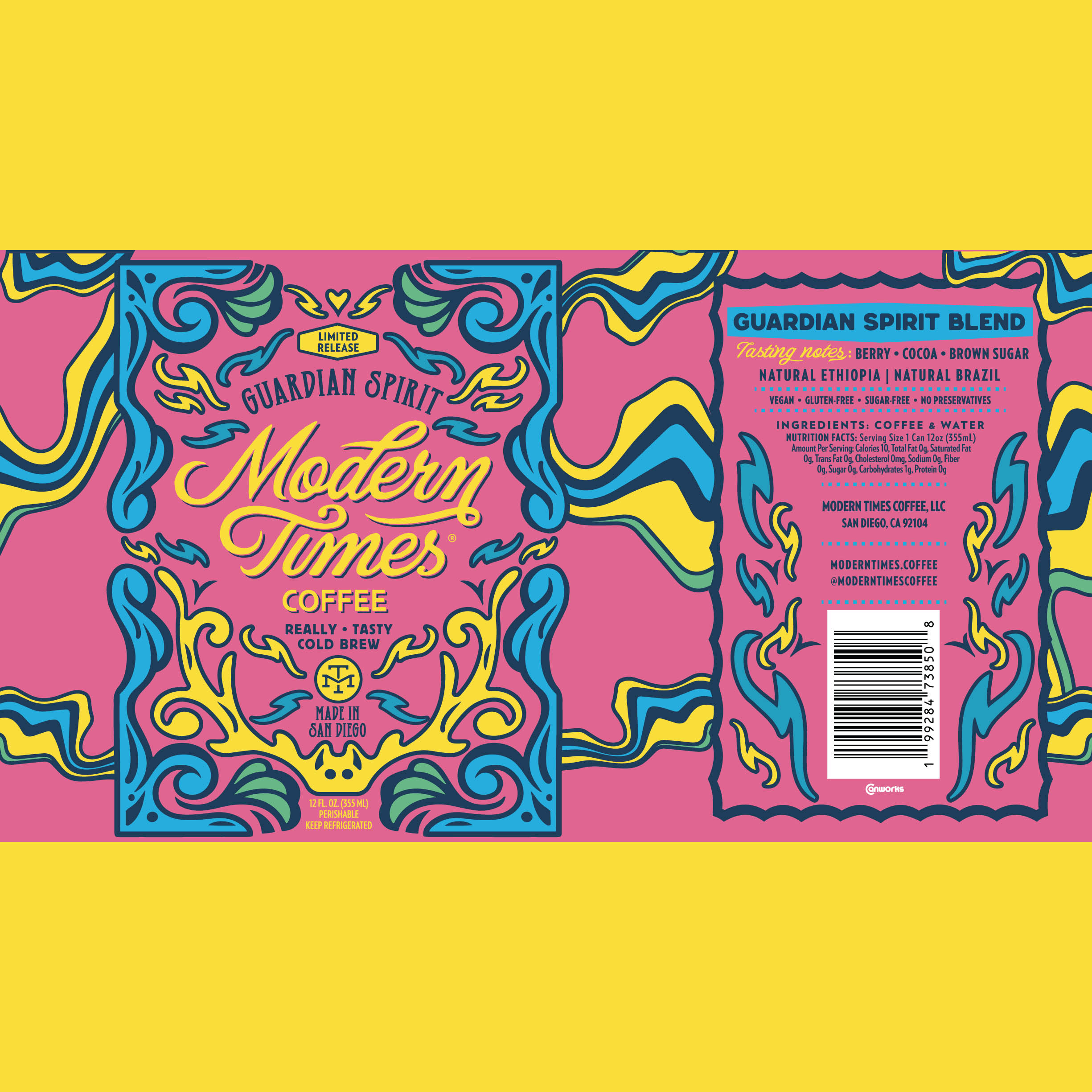 Modern Times tumbler design outline