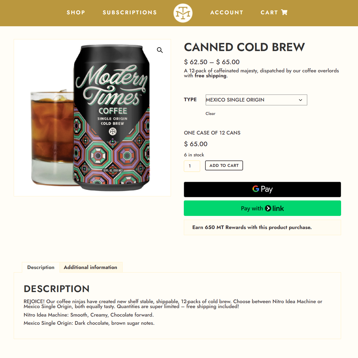 moderntimesmerch.com — site section