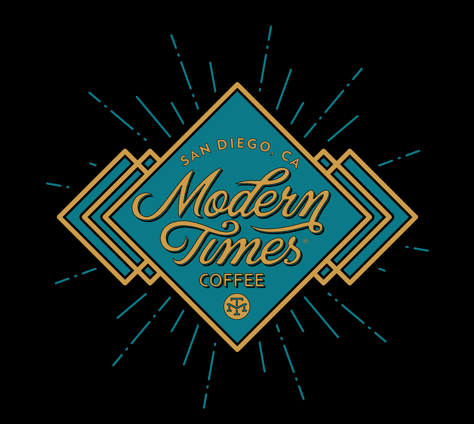 Modern Times Coffee shirt branding detail