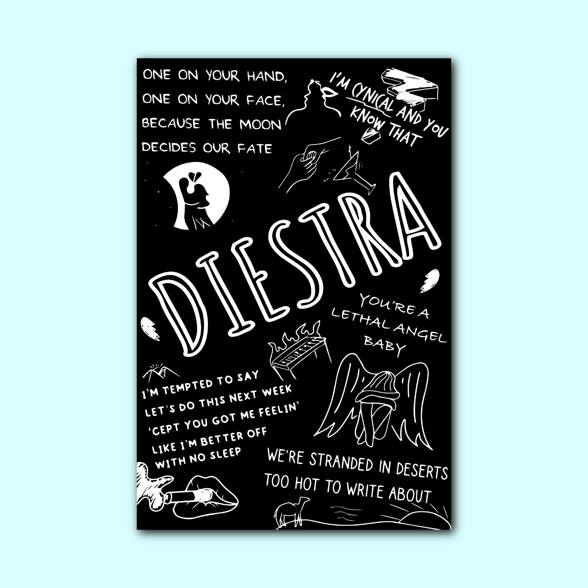diestra black poster